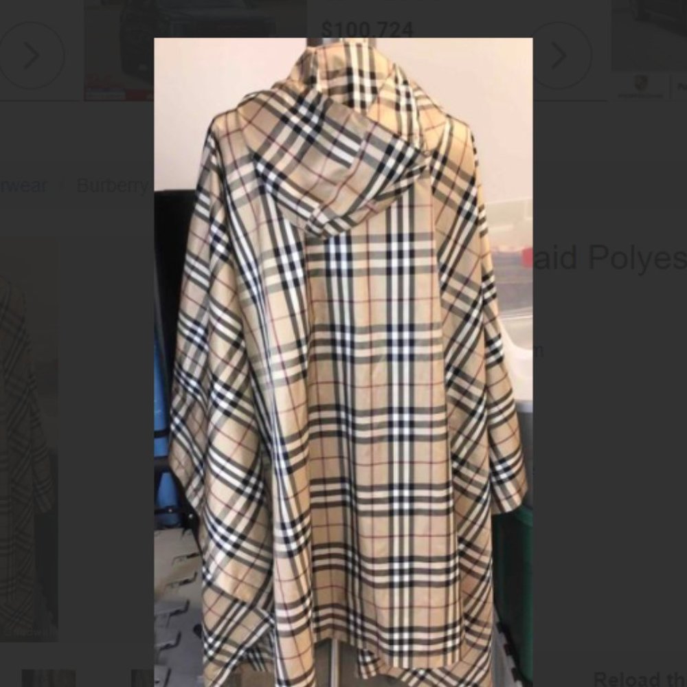 Authentic !!!! Burberry Plaid Polyester Waterproof - image 5